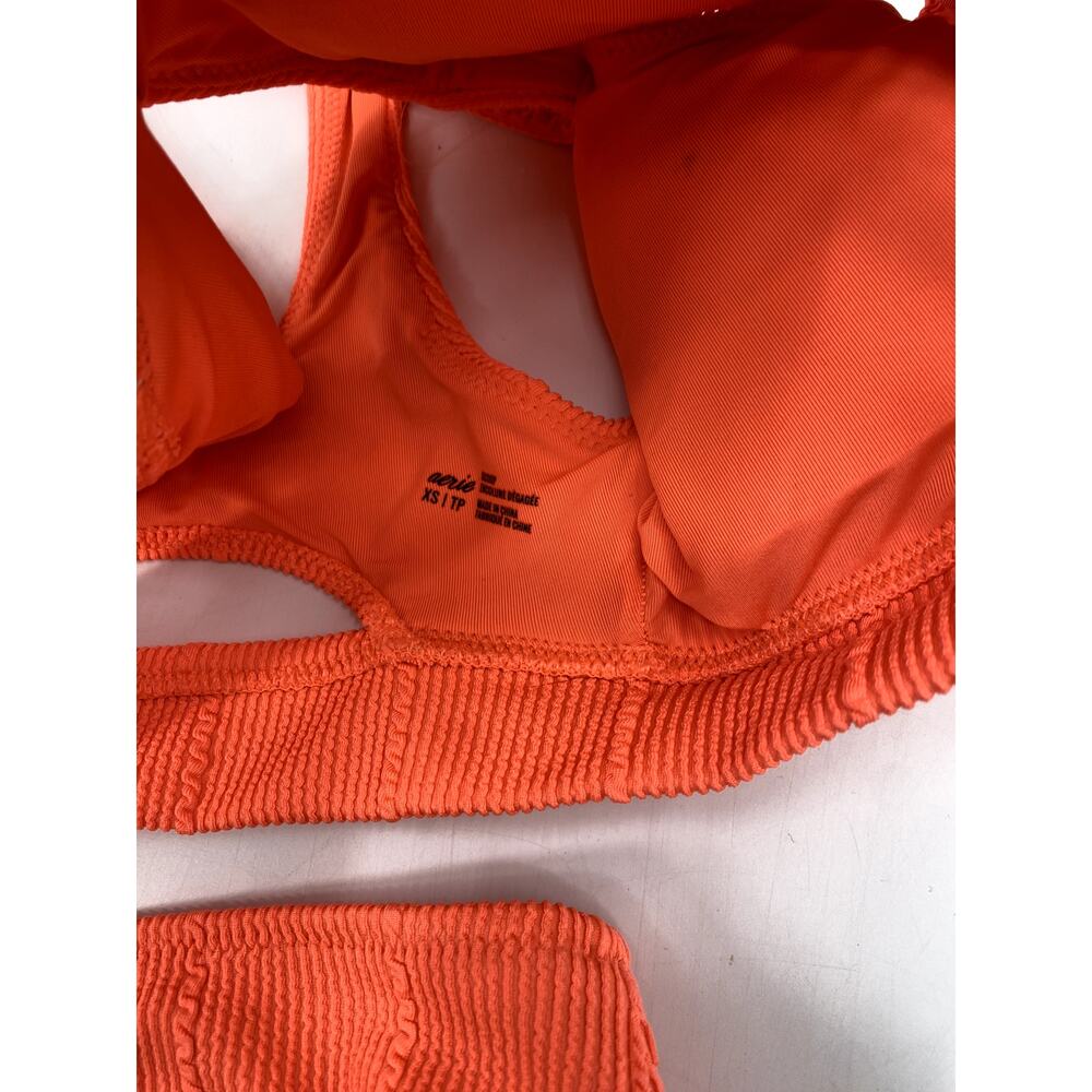 Aerie bright orange high waisted bikini S/XS - Picture 4 of 5